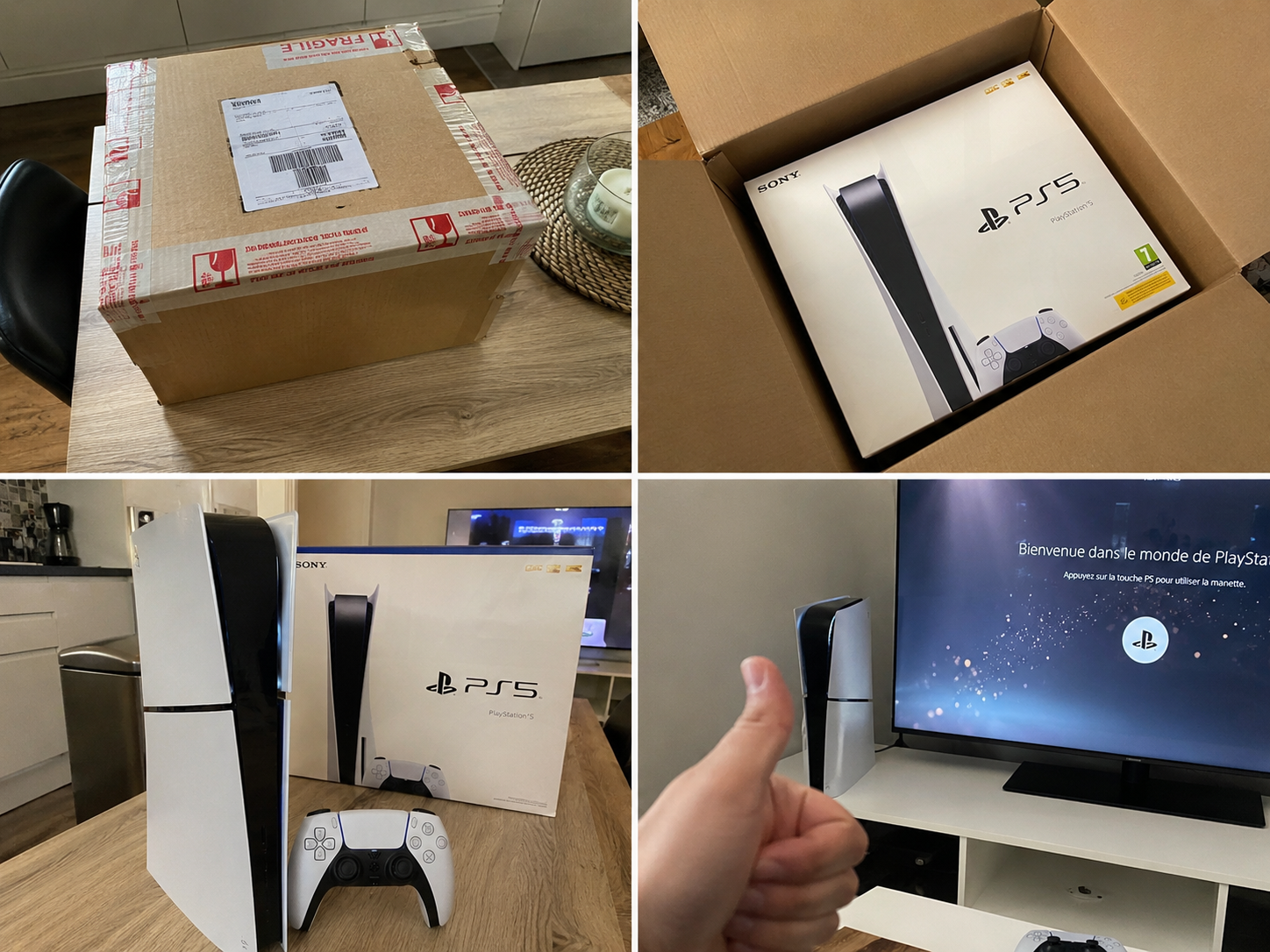Client — PS5 reçue et déballée